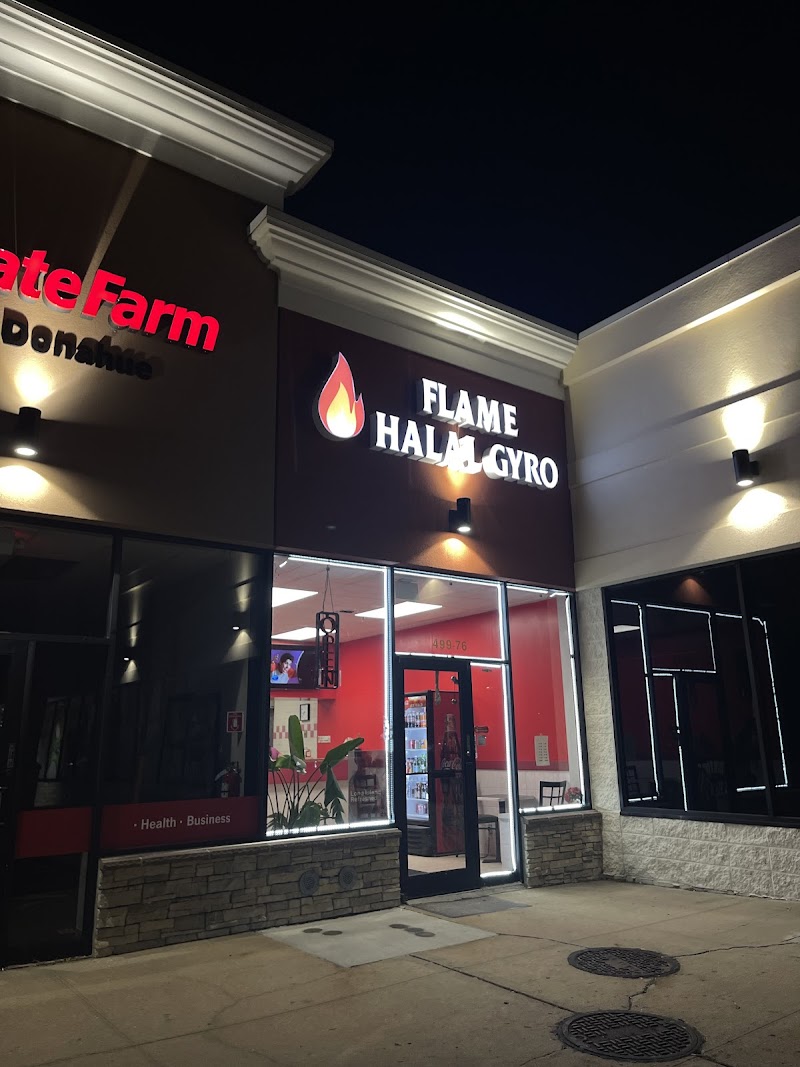 FLAME HALAL GYRO logo