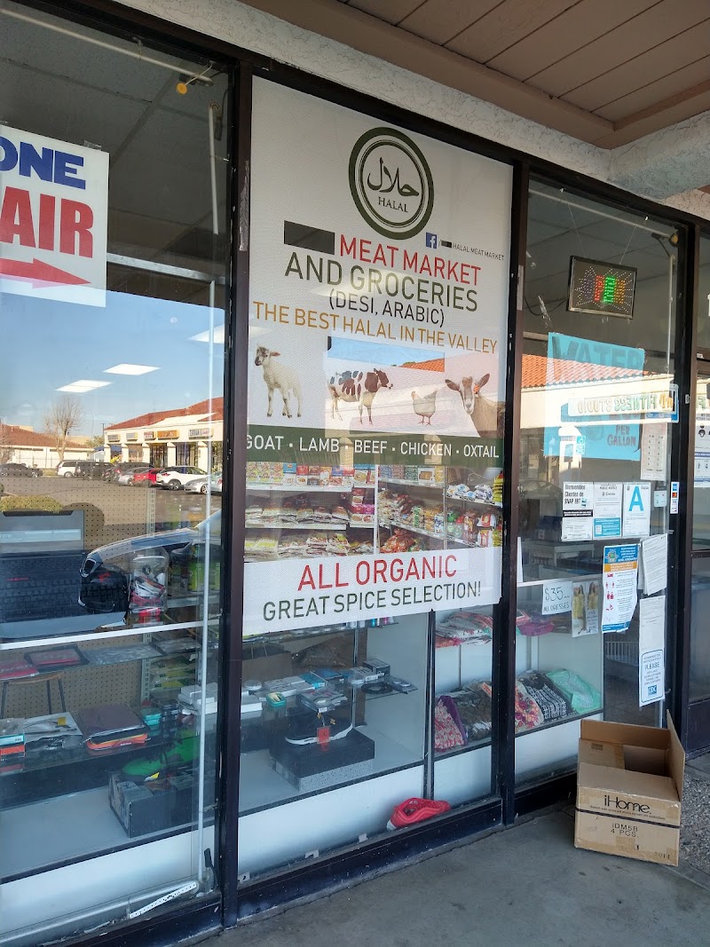 Hajji Halal Meat Market and water store logo